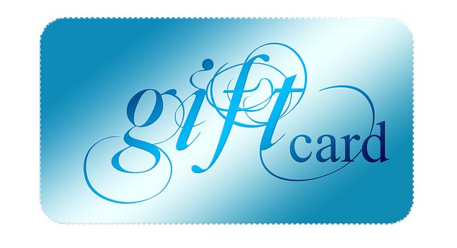 The I Heart Bugs Gift Card features a glossy blue rectangle with rounded corners and a gradient background. “Gift” is in large, elegant script, while “card” is smaller on the right. A stylish choice for any I Heart Bugs fan.
