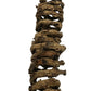 Palm Tail Spring - 3 Count by I Heart Bugs features dry, twisted Borassus flabellifer roots with knobby, segmented shapes and a brown hue—perfect as unique aquarium decor. Presented coiled and isolated on a white background.