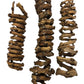 Three dried, brown Palm Tail Spring roots by I Heart Bugs (3 Count) are displayed vertically on a white background, showcasing their spiral shapes, knobby joints, and rough, textured surfaces.