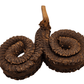 The I Heart Bugs Rams Horn Seed Pod features a dried, brown, double spiral shape with a rough, scaly texture and central short stem, perfect for aquarium decor or use in a bioactive terrarium.
